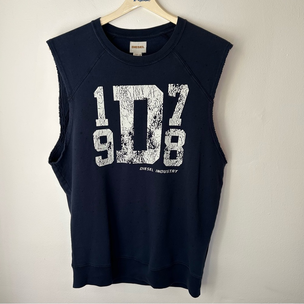 Diesel Tank Navy Distressed 2010's Cotton - Size L